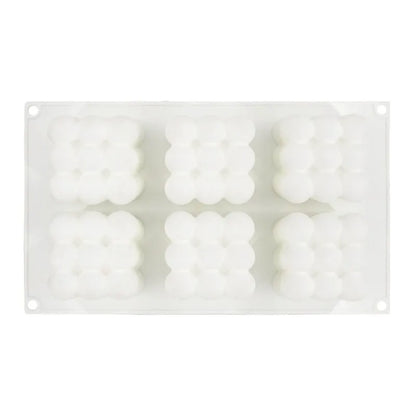 6 Cavity Large Bubble Silicone Mold – Candle, Mousse Cake, Chocolate, & Aromatherapy Soap Making Supplies for Home Decor
