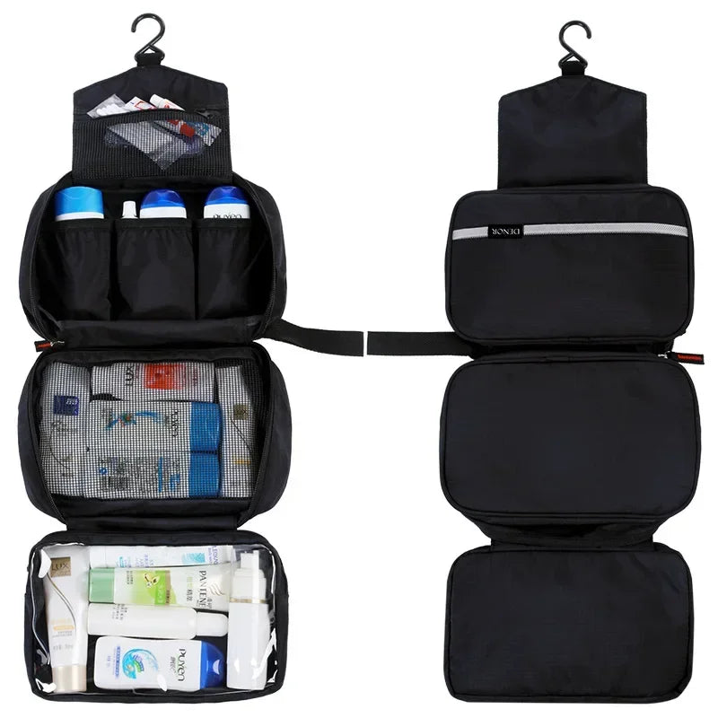 Hanging Waterproof Toiletry Bag – Large Travel Cosmetic & Makeup Organizer for Men & Women