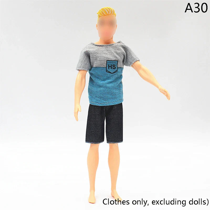 30cm Doll Clothing Set — Men’s Multi-Style Sports Outfit for Boyfriend Dolls