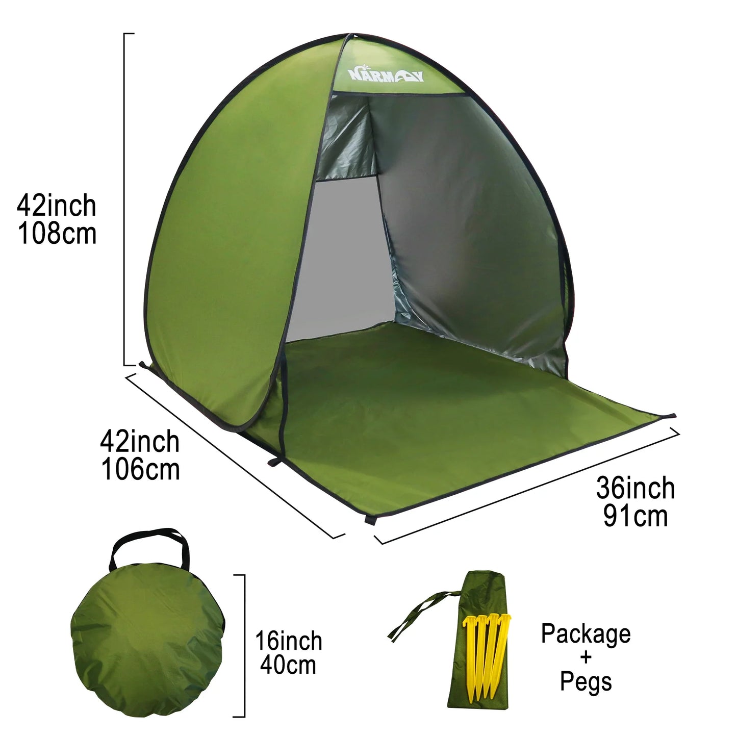 UV-Resistant Waterproof Pop-Up Beach Tent – Sun Shade Shelter for Camping