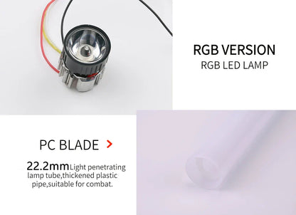 Luke RGB Metal Lightsaber – Laser Sword Kpop Lightstick Flashing Toy Rave Weapon Collectible