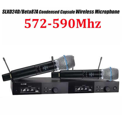 SLXD Wireless Microphone System – 500/600/800MHz 4-Pin Headset with KSM8/Beta58, Professional Audio for Stage & Karaoke