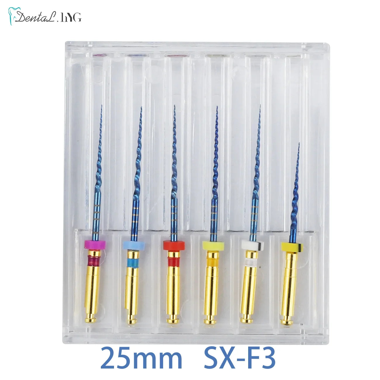 Dental SX-F3 Blue Nitinol Rotary Files – Universal Endodontic Engine Tool for Root Canal Treatment