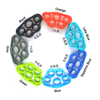 3-in-1 Silicone Finger Strengthener – Elastic Hand Grip Trainer & Guitar Finger Exerciser for Hand Therapy