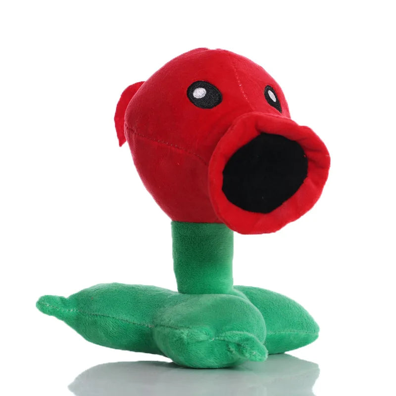 20cm Plants vs Zombies Plush Toys Set Peashooter Snow Pea Repeater Threepeater Gatling Pea Cartoon Game Stuffed Animals Pendants Kids Gift Plushies