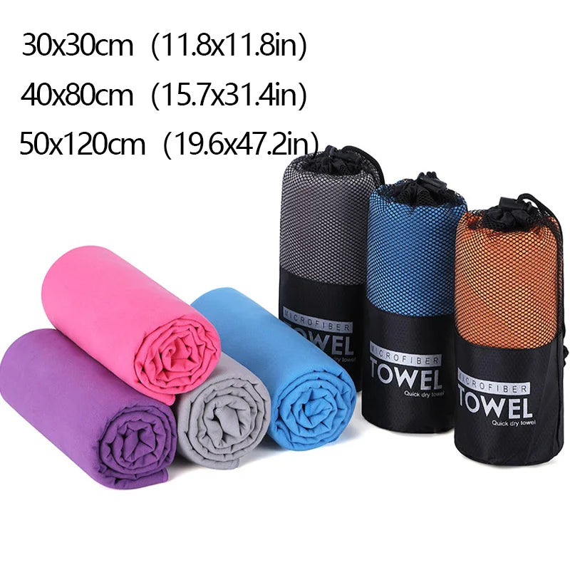 Microfiber Quick-Drying Travel Towel – Super Absorbent Ultralight Towel for Yoga, Swimming, Gym – High Quality 30x30cm 40x80cm