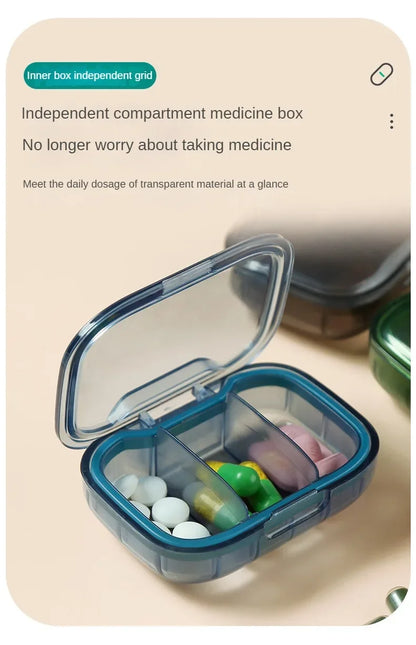Mini Medicine Pill Box – Portable Drug Storage, Pills Dispenser & Organizer, Tablet Container Case