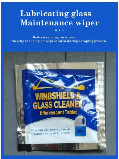 Car Windshield Glass Washer Tablets | Concentrated Effervescent Fluid for Car Wipers & Window Cleaning