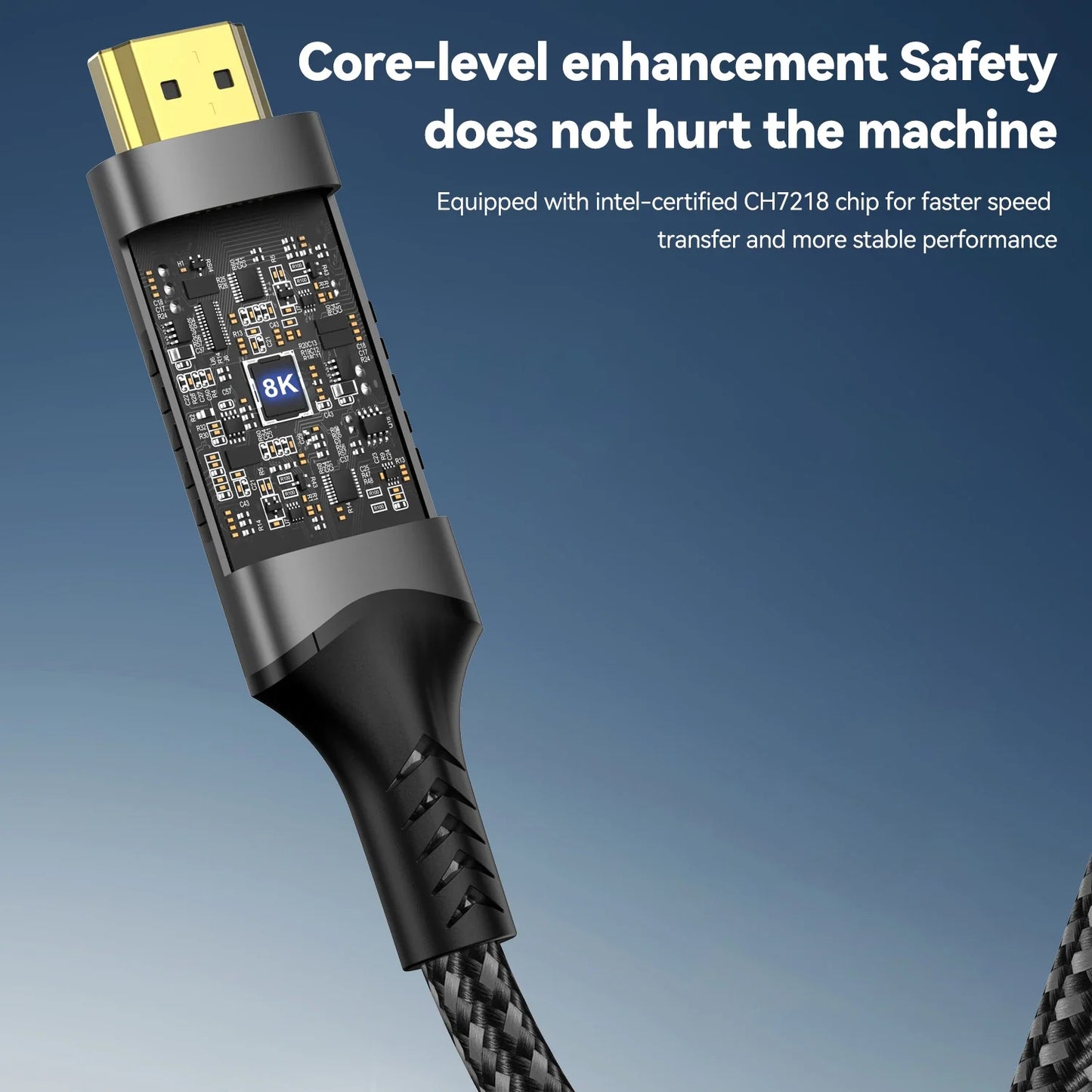 USB-C to HDMI Cable – 8K@60Hz, 4K@120Hz Type-C to HDMI Adapter for MacBook Air, iPad, HDTV, TV Converter
