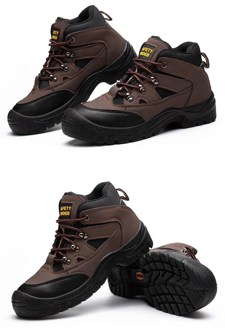 Lightweight Men's Safety Boots – Steel Toe, Anti-Puncture, Non-Slip Work Sneakers, Indestructible Work Shoes