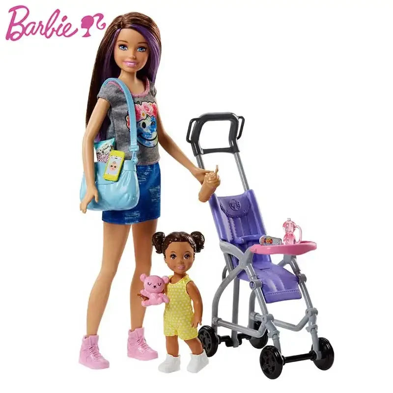 Original Barbie Baby Care Teacher Cart Playset – Princess House Role Play Toy Gift for Girls