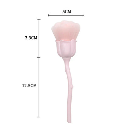 Rose Nail Dust Brush - Soft Manicure & Nail Art Cleaning Brush