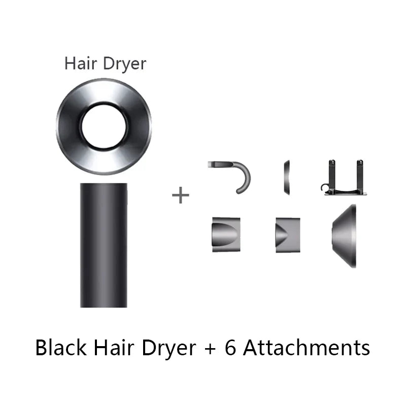 Professional 5-in-1 Ceramic Hairdryer with Diffuser & Nozzles – Powerful 100V Blow Dryer for Salon & Home