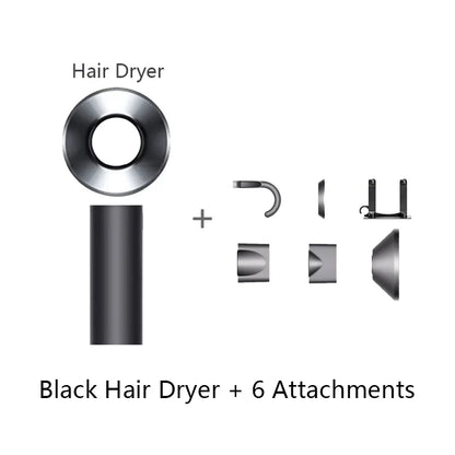 Professional 5-in-1 Ceramic Hairdryer with Diffuser & Nozzles – Powerful 100V Blow Dryer for Salon & Home