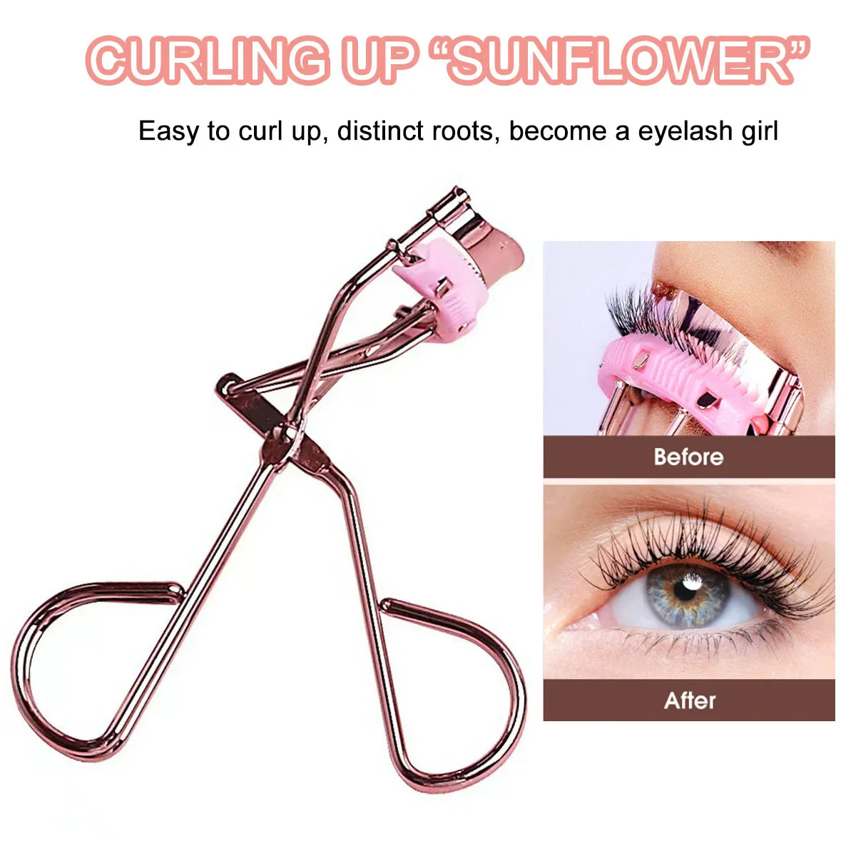 Professional Eyelash Curler with Replacement Pads – Precision Lash Curling Makeup Tool for Women