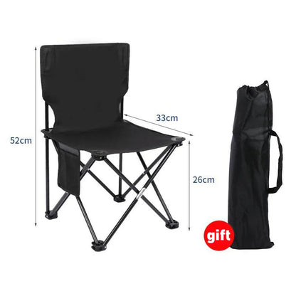 Outdoor Folding Chairs – Metal Camping & Fishing Chairs, Portable Hiking, Picnic, Beach, and Moon Sketching Stools for Tourists