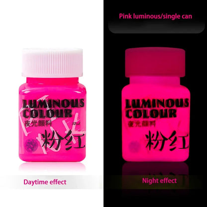58ML Fluorescent Acrylic Luminous Pigment - Glow-in-the-Dark Paint for DIY, Festival, Party & Wall Decoration