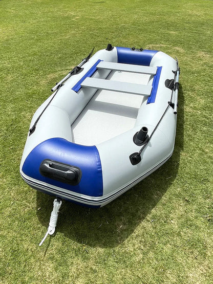 Savagemarine PVC Inflatable Belly Boat – River Fishing Kayak with Outboard Engine Mount, Lure Fishing Raft Boat