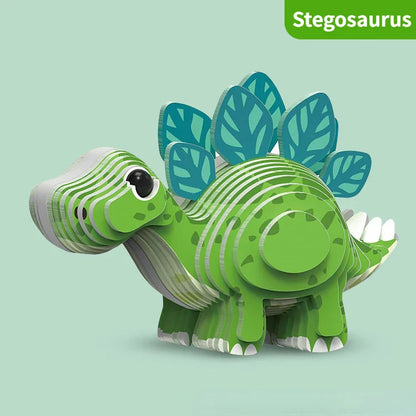 Children’s 3D Animal & Dinosaur Puzzle Set – Early Education Intelligence Toy for Kids Ages 3-6, Kindergarten Learning Model Kit