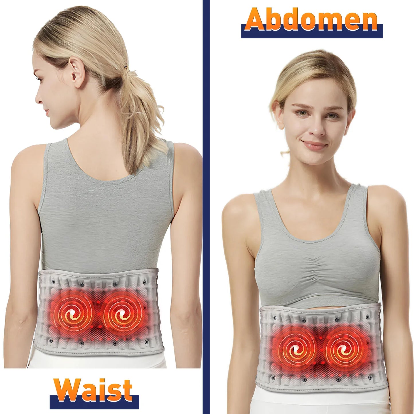 Heating Waist Massager Belt — Vibration & Inflatable Back Pad for Relaxation and Pain Relief