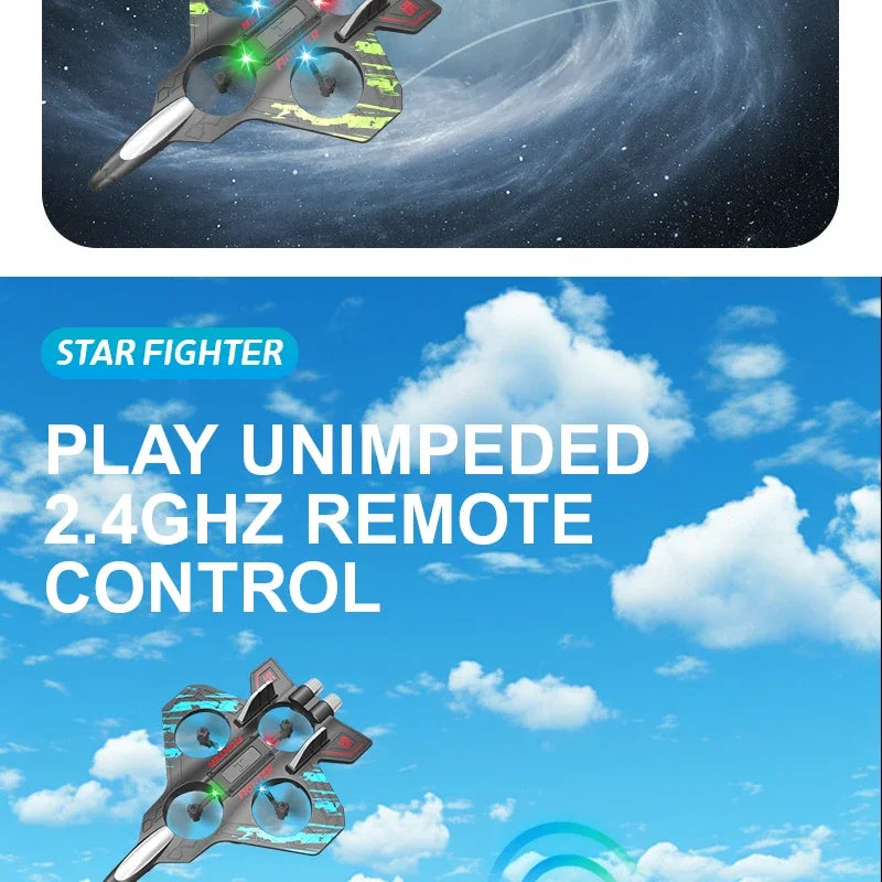 2.4G Remote Control Fighter Foam Glider – LED Stunt UAV Helicopter Aircraft Model