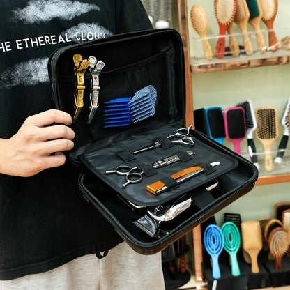 BARBERTOP Waterproof Tools Storage Bag – Hair Clipper, Scissors, Shaving Kits & Haircut Accessories Organizer Box