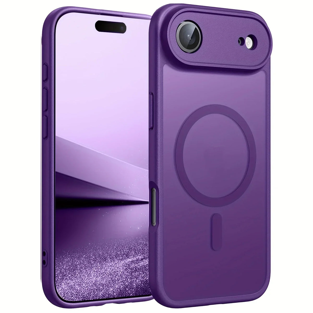iPhone MagSafe Matte Case - Magnetic Wireless Charging & Camera Lens Protection for iPhone 12-17 Series
