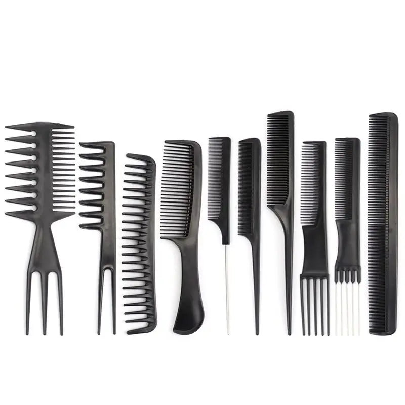 10-Piece Multifunctional Hair Comb Set – Anti-Static Hair Care & Styling Tools for Beauty and Salon