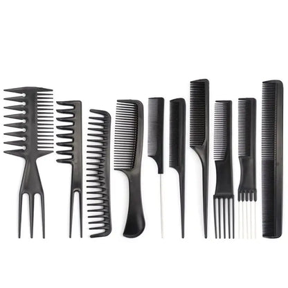 10-Piece Multifunctional Hair Comb Set – Anti-Static Hair Care & Styling Tools for Beauty and Salon