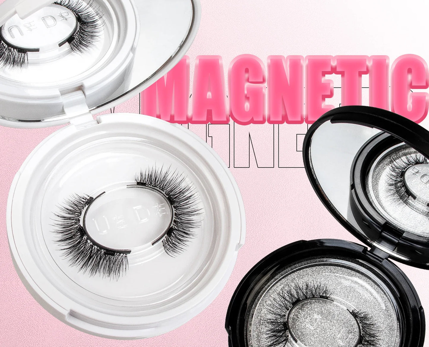 Vipuda Magnetic Eyelashes – Reusable Thick False Lashes with Magnets & Tweezer, Soft Eyelash Extensions