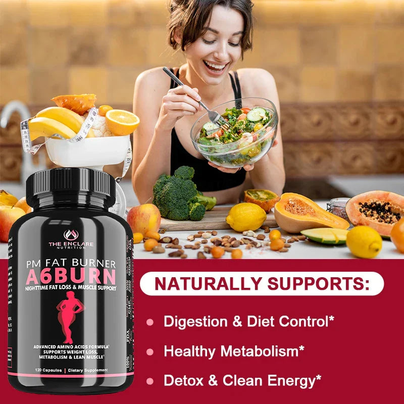 Fat Burner Weight Loss Supplement – Metabolism Booster, Belly Fat Reduction & Sleep Support Nutritional Formula for Healthy Weight Management