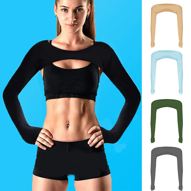 Women’s Summer Ice Silk Shawl – Long Sleeve Sunscreen Arm Sleeves & Cropped Outdoor Cardigan