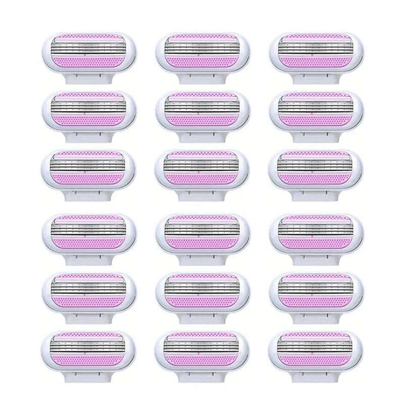 Women’s Safety Razor Blades Set – 3-Layer Replacement Shaver Heads for Smooth Bikini & Body Hair Removal