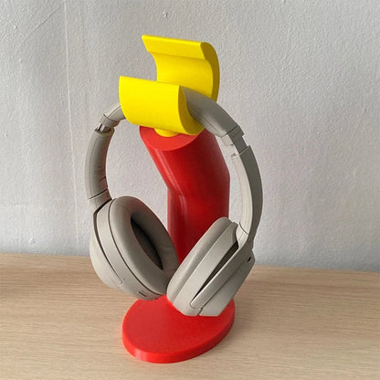Modeling Headphone Stand - Creative Desktop Figurine Hanger, Miniature Shelf Decor & Accessories for Computer Headphones