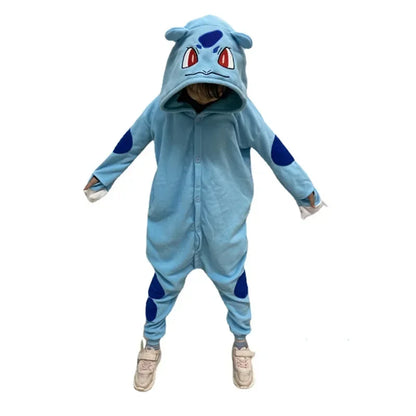 TAKARA TOMY Pokémon Kids Onesie - Jigglypuff, Pikachu, Gengar, Snorlax & Bulbasaur Cosplay Pajamas