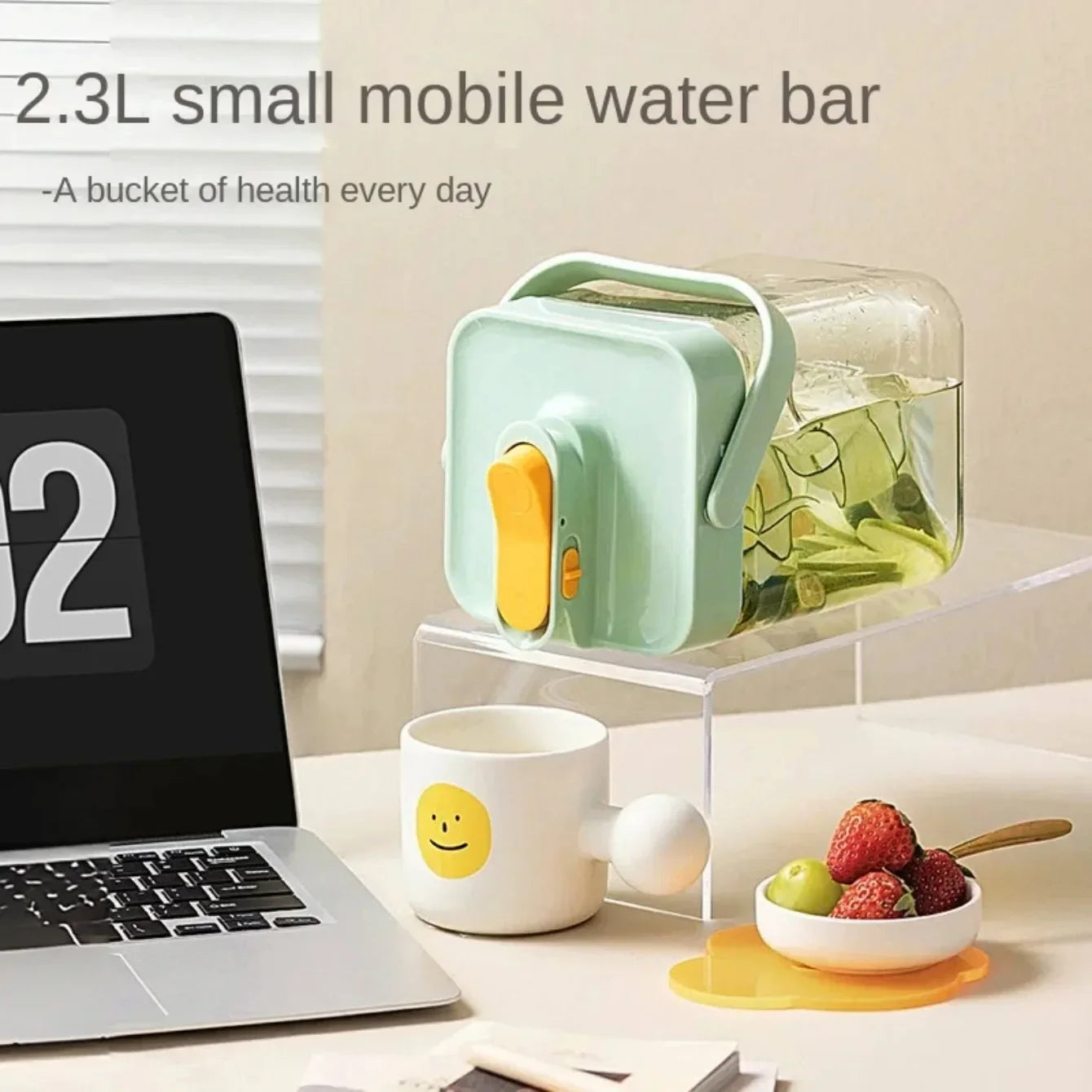 3.5L Refrigerator Water Kettle – Large Iced Beverage Dispenser with Faucet for Fruit Tea & Cold Drinks