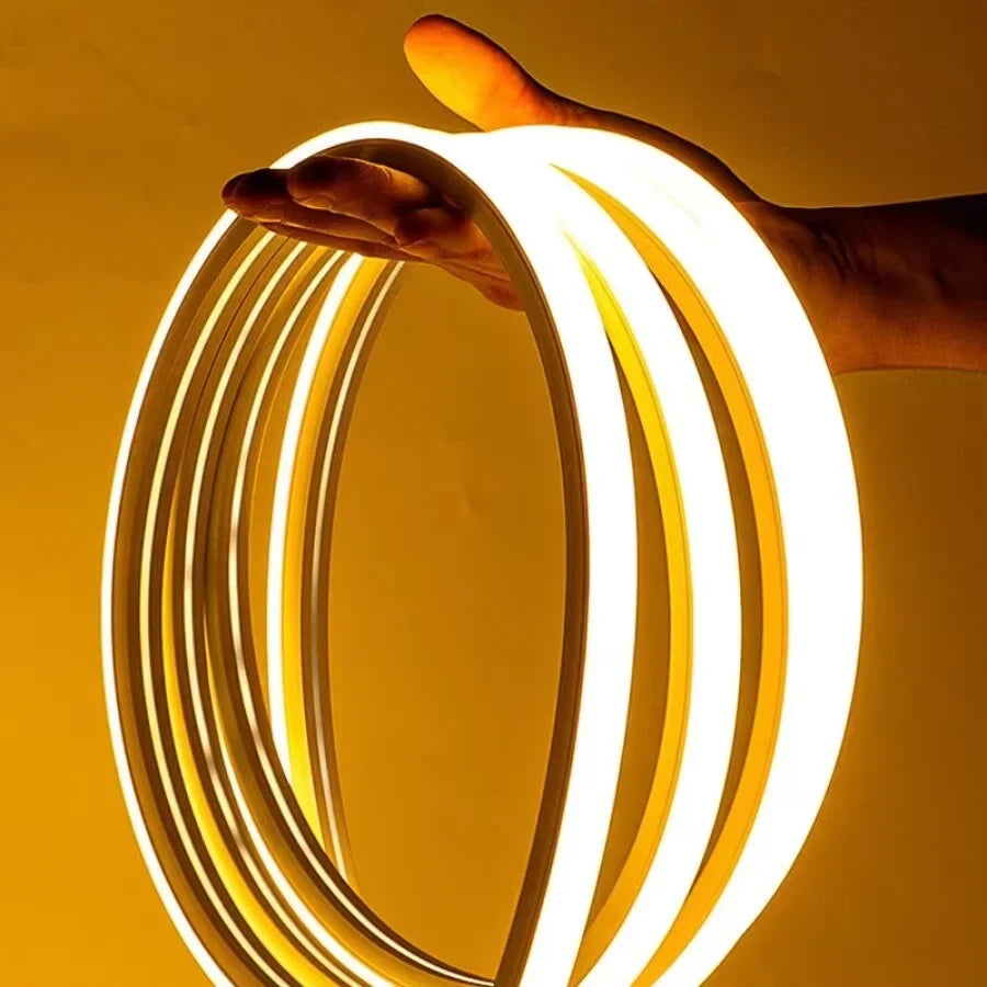 5M Flexible LED Ambient Light Strip – DC12V Silicone Interior Car Decorative Lamp for Tesla Model 3/Y/S Trunk & Frunk DIY Lighting