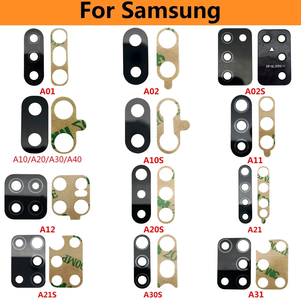 Rear Camera Glass Lens Replacement with Adhesive for Samsung M Series & A Series (M51, A10s, A20s, A12, A50s, A51, A71, M21, M31s)
