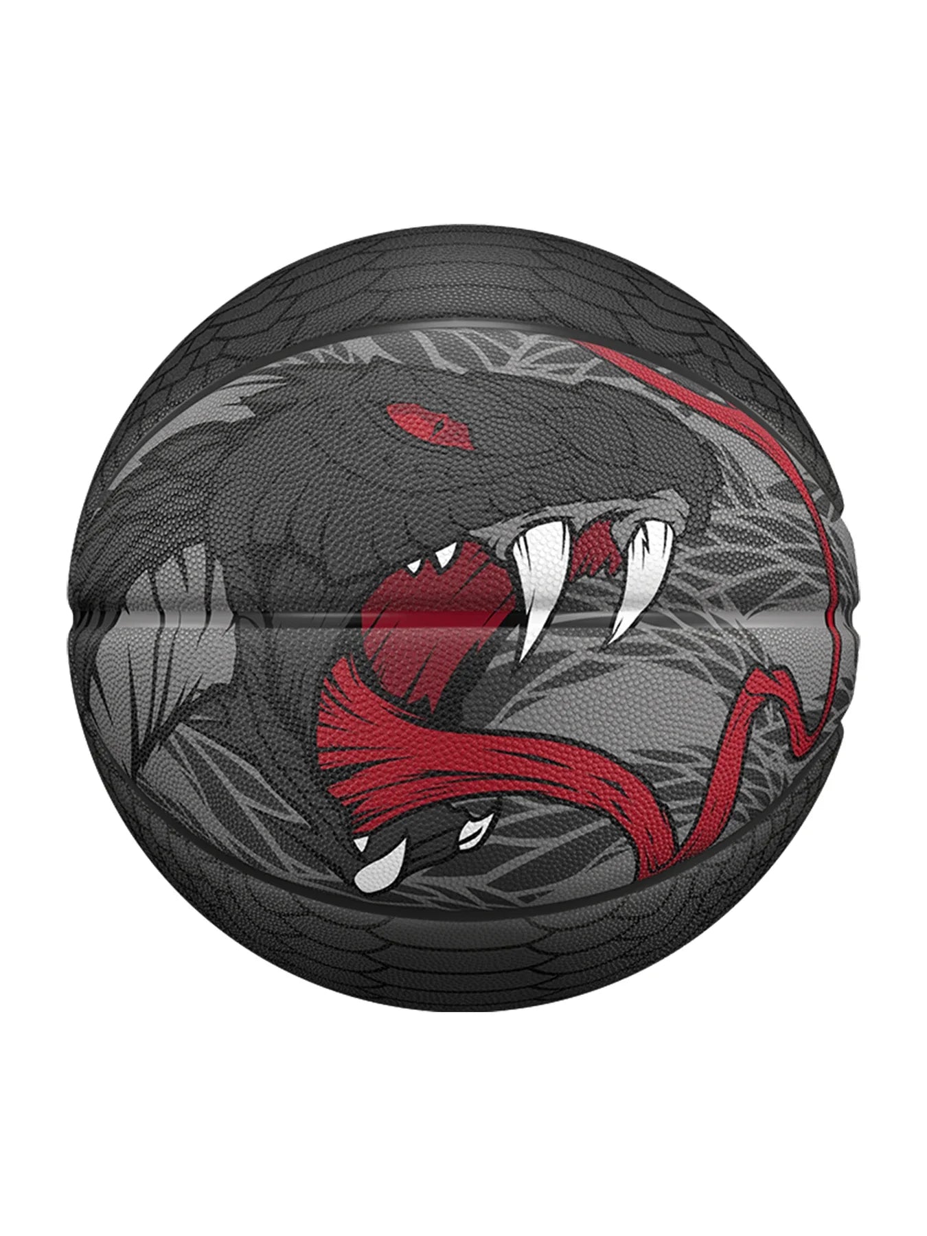 Black Size 7 Dendroaspis Polylepis Basketball – Official Outdoor Training Ball with Pump & Needle