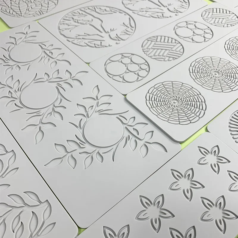 Unique Leaf Circle Ring Sugar Flipping Lace Pad - Tree Branches Vegetable Western Food Decoration - Molecular Cuisine Baking Silicone Mold
