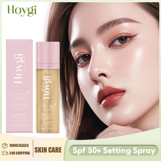 Hoygi SPF 50+ Matte Setting Spray — Long-Lasting Oil-Control Waterproof Makeup Fixer (Non-Greasy)