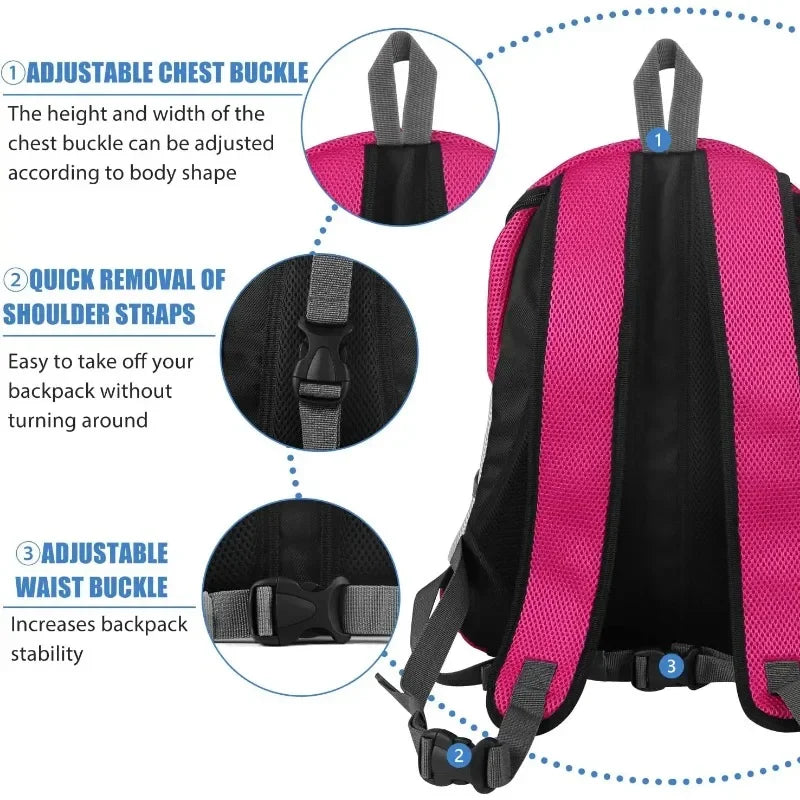Pet Backpack Carrier - Breathable Adjustable Front Pack with Reflective Safety Strips for Dogs & Cats Outdoor Travel