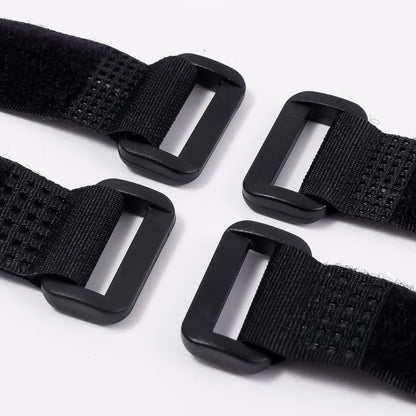 15PCS Self-Adhesive Cable Ties – 2cm Width Nylon Fastener Tapes with Reverse Buckle, Hook and Loop Straps