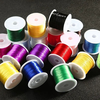 10M Strong Elastic Crystal Beading Cord – 1mm Stretch Thread for DIY Bracelets, Necklaces & Jewelry Making