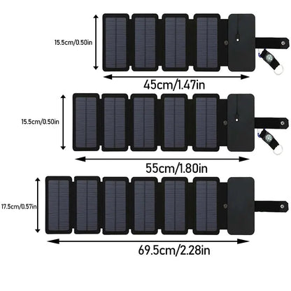 Outdoor Multifunctional Portable Solar Charging Panel - Foldable, 5V 1A USB Output Device for Camping, High Power Output