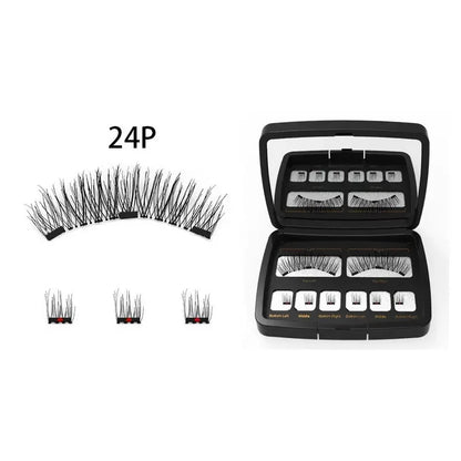 3 Magnetic Mink Eyelashes – Natural Long False Lashes with Applicator, High-Quality Extensions