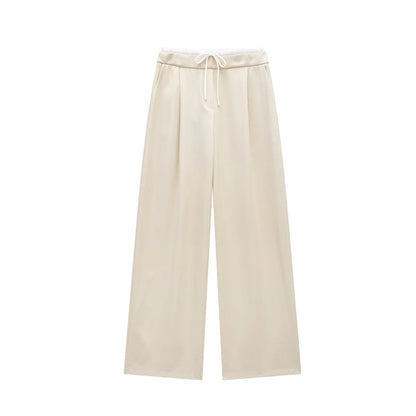 TRAF 2024 Women’s Wide Leg Pants — High Waist Baggy Summer Streetwear Trousers