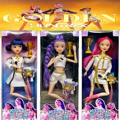 New Anime KPop Demon Hunter Doll — Rumi Mira Zoi Vinyl Mask Collectible for Girls, Birthday & Fan Club Gift