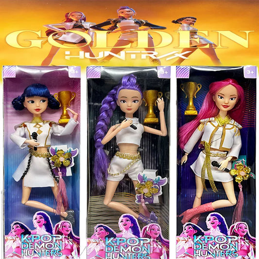 New Anime KPop Demon Hunter Doll — Rumi Mira Zoi Vinyl Mask Collectible for Girls, Birthday & Fan Club Gift