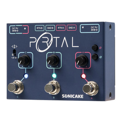 SONICAKE Portal Active Signal Mixer – 3-Channel Analog Line Selector & Multi-Effects Pedal Footswitch QDS-06
